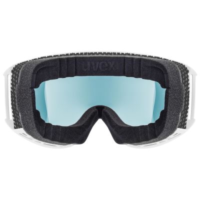 Uvex Topic FM sphärische Wintersportbrille, Weiß, Unisex, Blau, Gelb, sphärische Linse