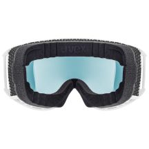 Uvex Topic FM sphärische Wintersportbrille, Weiß, Unisex, Blau, Gelb, sphärische Linse