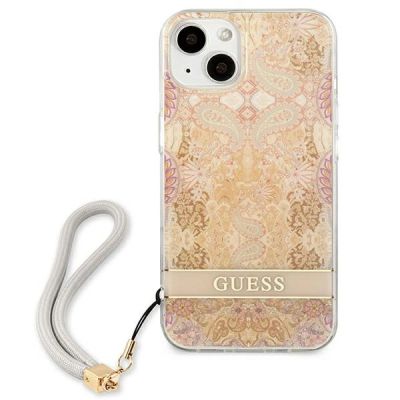 3. Guess GUHCP13SHFLSD iPhone 13 mini 5,4" Gold/Gold Hardcase Flower Strap