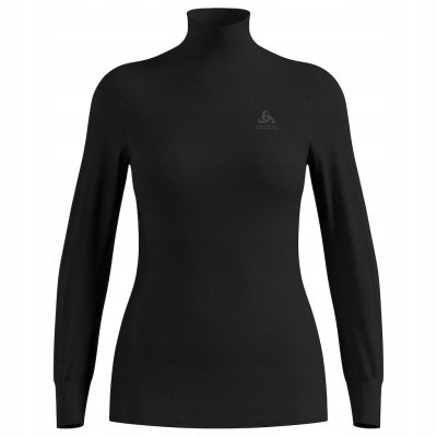 2. Odlo BL TOP Rollkragen langarm ACTIVE WARM ECO Damen T-Shirt Größe M Schwarz
