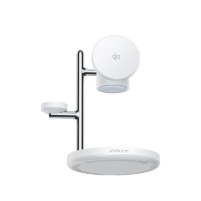 4. Joyroom JR-W23 Qi2 4-in-1 Tischladegerät mit integriertem induktivem Nachtlicht – Weiß