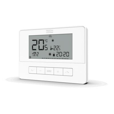 Kabelgebundener Raumthermostat, weiß, T-4.1 Tech-Steuerung