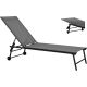 3. Gartenliegestuhl 185 x 57 x 31 cm, Grau