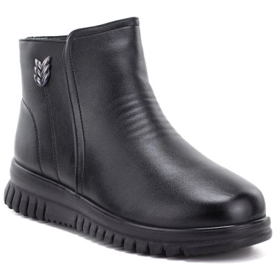 5. Bequeme Damen-Ankle-Boots mit Keilabsatz, schwarz, Potocki PT16398