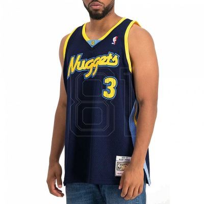 2. Mitchell & Ness NBA Swingman Denver Nuggets Allen Iverson T-Shirt SMJY4205-DNU06AIVASBL