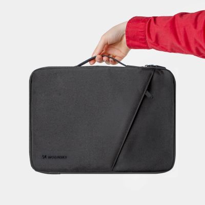 6. Wozinsky WTNP-14B Laptoptasche (13-14 Zoll) mit ausziehbarem Griff – Schwarz