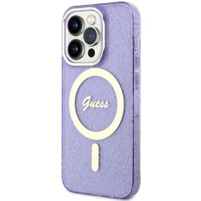 2. Guess GUHMP14XHCMCGU iPhone 14 Pro Max 6,7" Lila/Lila Hardcase Glitter Gold MagSafe