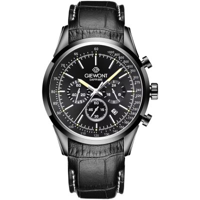 Giewont Herrenuhr Chronograph Saphir Schwarz GW7650-A4