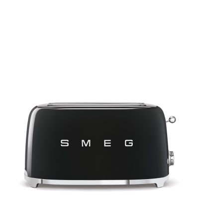 Smeg TSF02BLEU Toaster, schwarz, 4 Scheiben, Metallgehäuse
