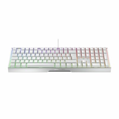 6. CHERRY XTRFY MX 3.1 Tastatur – Standardgröße – Hintergrundbeleuchtung – USB-C – QWERTZ – Deutsch – Tastenschalter: CHERRY MX2A Braun – Weiß