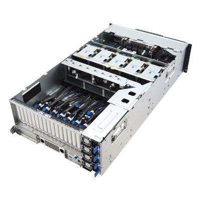 5. Asus Rack-Plattform (4U) ESC8000A-E13X AMD EPYC 9005 (8xNVMe, 2xM.2, 2x10Gbe, 8xQSFP, IPMI, R3200W)