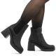 7. Damen-Chelsea-Boots mit Blockabsatz, gefüttert, schwarz, Rieker 58081-00