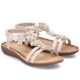 3. Goldfarbene Damen-Sandalen mit Blumenmuster, Rieker V7573-90