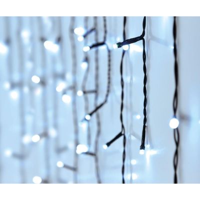 31. Weihnachtsbaumbeleuchtung, Außenbeleuchtung, 360°-LED-Steuerung, Timer, kaltweißes, transparentes Kabel