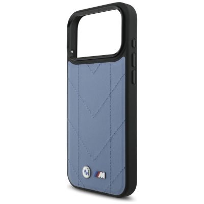 6. BMW M Quilted Logo MagSafe Case für iPhone 17 Pro Max – Blau