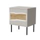 INSERTO Nachttisch, 2-teilig, 50 x 40 x 61,5 cm, Kaschmir + LED