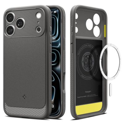 Spigen Rugged Armor MagSafe Hülle für iPhone 18 Pro Max / 17 Pro Max – Grau
