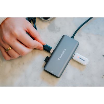 4. Verbatim 32157 USB 3.2 Gen 1 (3.1 Gen 1) Typ-C Hubs und Hubs 5000 Mbit/s Grau