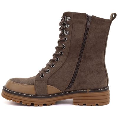 3. Damen-Arbeitsstiefel aus Wildleder, braun, M.Daszyński SA259-4