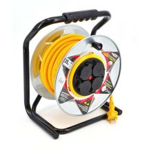AW Verlängerungskabel Metalltrommel 30 m 3x2,5 mm Gelb Hochleistungskabel 16 A / 3680 W / IP44