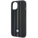 6. Hülle BMW BMHCP14S22RVSK iPhone 14 6,1" schwarz/schwarz Hardcase Leder Stamp Blue Lines