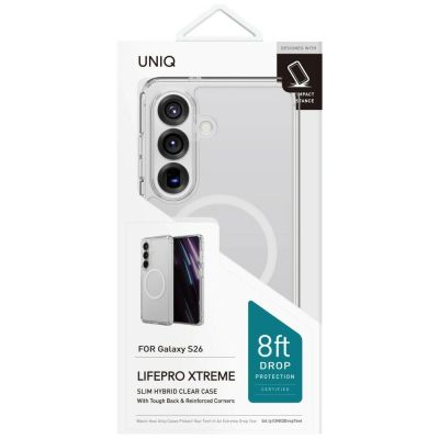 3. Uniq LifePro Xtreme Hülle für Samsung Galaxy S26 mit Magclick-Ladefunktion – Transparent