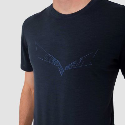 3. Salewa Puez Eagle Sketch Merino Herren T-Shirt 28340-3960
