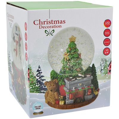 7. LED-SCHNEEKUGEL MIT MUSIK, 8 MELODIEN, 16,5 × 13 × 12 CM, WEIHNACHTSBAUM