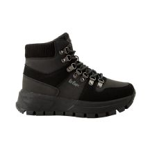 Lee Cooper Damen-Winterstiefel, sportliche schwarze gefütterte Boots