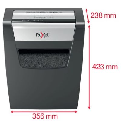 4. Rexel Momentum X410 Aktenvernichter, 10 Blatt, 23-Liter-Auffangbehälter