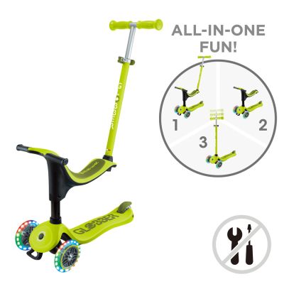 2. Dreirädriger Roller mit Mitfahrsitz GO•UP SPORTY LIGHTS (452-606-4 S)