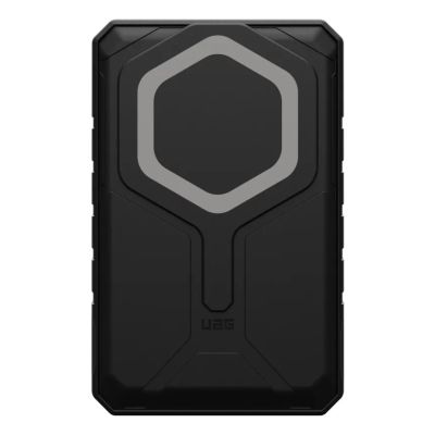 14. Powerbank UAG Rugged 10K – 10000 mAh mit Standfuß, kabelloses Laden mit 10 W, MagSafe-kompatibel, Kabel im Lieferumfang (black/titanium)