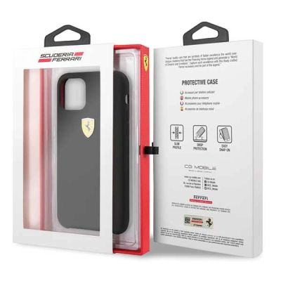 7. Ferrari Silikonhülle für iPhone 11 Pro Max – Schwarz