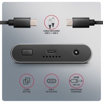 10. Axagon EEM2-20GD Festplatten-Dockingstation USB 3.2 Gen 2 (3.1 Gen 2) Typ-C Schwarz, Grau