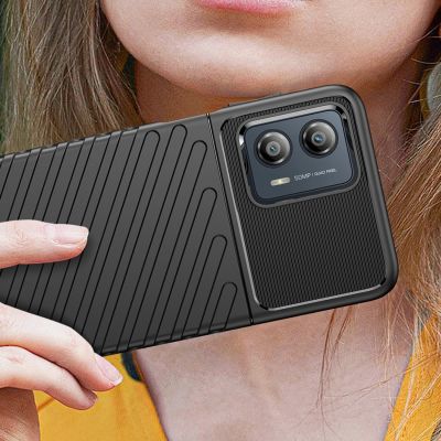 5. Thunder Case Hülle für Motorola Moto G53 Silikon Armor Case schwarz