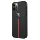 2. Ferrari FEOMSHCP12LBK iPhone 12 Pro Max schwarz/schwarz Hardcase Off Track Leather Nylon Stripe