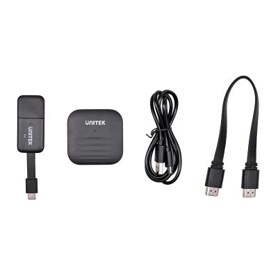 2. UNITEK Drahtloser HDMI-Transmitter bis zu 50 m, USB-C, Schwarz