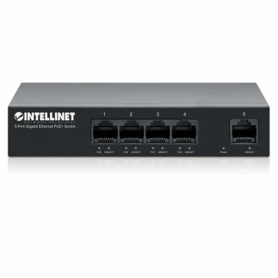 6. Intellinet 561792 Gigabit-Ethernet-Netzwerk-Switch (10/100/1000) mit PoE-Unterstützung, Schwarz