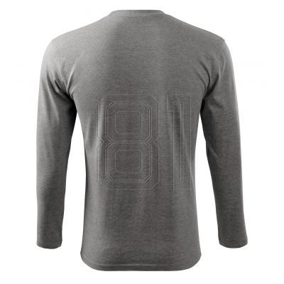 4. Mafini Langarm T-Shirt M MLI-11212 dunkelgrau meliert