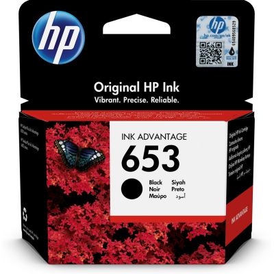 HP Schwarze Tintenpatrone HP 653, HP653=3YM75AE, 360 Seiten