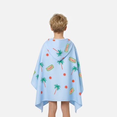 3. Schnelltrocknendes Kinder-Poncho-Handtuch mit Kapuze Spokey PALMS