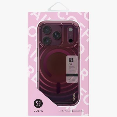 4. Uniq Coehl Vela Magnetische Ladehülle für iPhone 18 Pro / 17 Pro – Burgunderrot