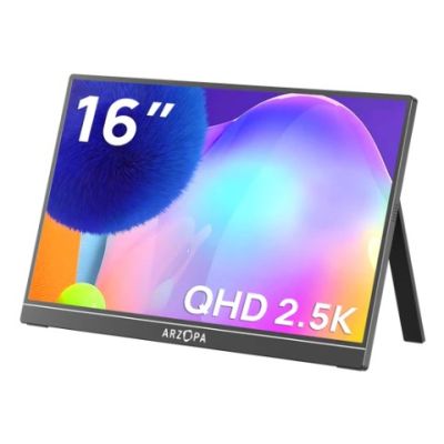 Arzopa Z1RC 16-Zoll-Computermonitor, 40,6 cm (16 Zoll), 2560 x 1600 Pixel, 2,5K, Schwarz