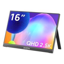 Arzopa Z1RC 16-Zoll-Computermonitor, 40,6 cm (16 Zoll), 2560 x 1600 Pixel, 2,5K, Schwarz