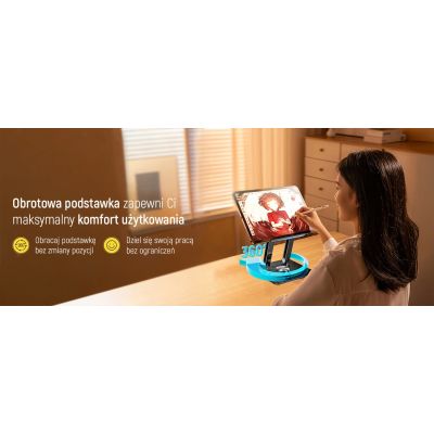 24. Wozinsky WRS-CPY84SB 360-Grad-Laptop- und Tablet-Ständer aus Aluminium + kostenloser Smartphone-Ständer – Schwarz