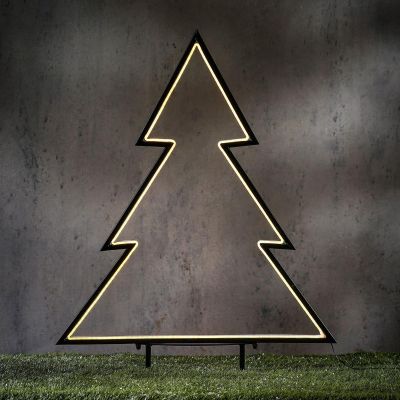 6. Neon-Weihnachtsbaum mit 190 LEDs, Timer und 8 Funktionen, 53 x 75 cm, Farbe: Luca, warmweiß