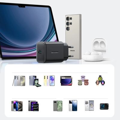 13. Joyroom JR-TCF23 USB-C 25W SFC/PPS/PD Netzwerkladegerät – Schwarz