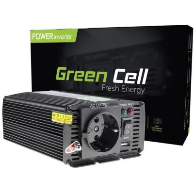 7. GREEN CELL INV03DE WECHSELRICHTER 12V - 230V 500W/1000W MODIFIZIERTE SINUSWELLEN
