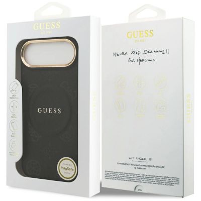 8. Guess Peony Hot Stamp MagSafe Hülle für iPhone Air - Schwarz