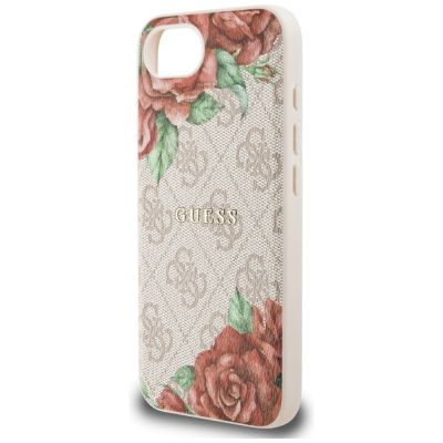 6. Guess 4G Flowers Print MagSafe iPhone 16e Hülle - Rosa